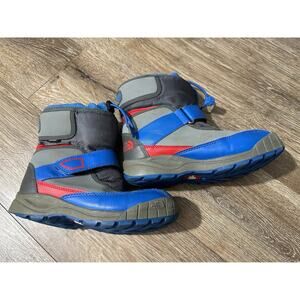 The North Face Boys Size 2 Winter Snow Boots Blue Gray Heatseeker VGUC